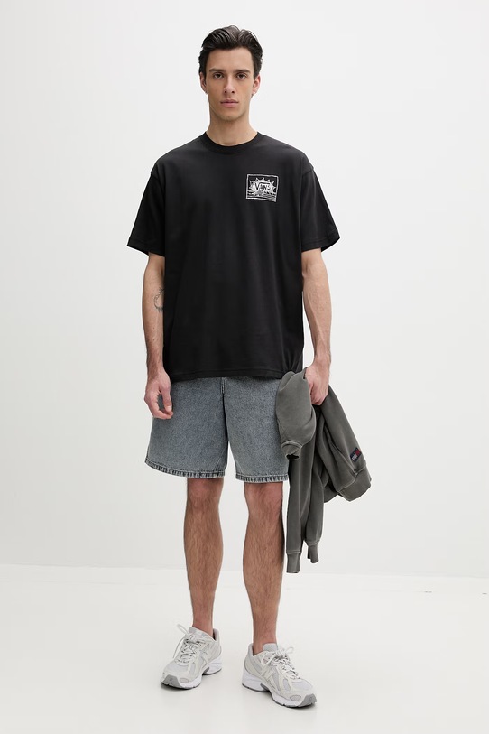 Vans t-shirt basic męski bawełniany VN000TRGBLK1 czarny SS26