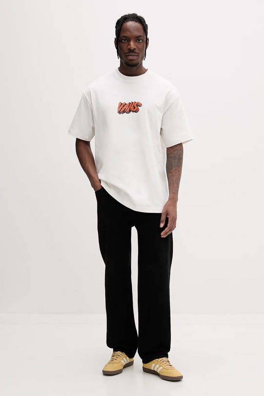 Vans t-shirt damski bawełniany VN000VY1C9F1 beżowy SS26