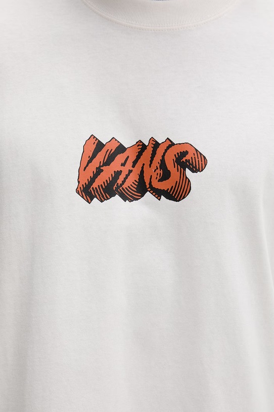Vans t-shirt damski bawełniany VN000VY1C9F1 beżowy