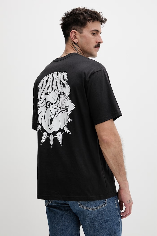 Vans t-shirt męski bawełniany czarny VN000XHRBLK1