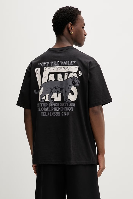 Vans t-shirt męski bawełniany czarny VN000XHTBLK1