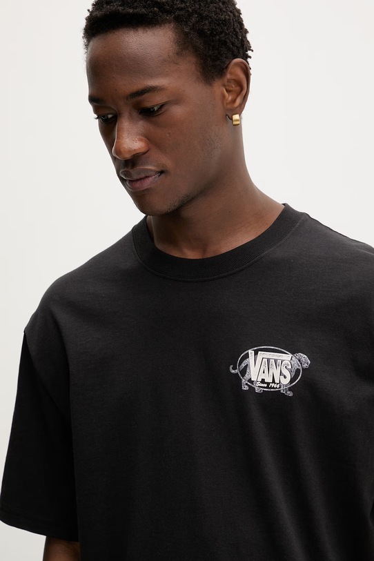 Vans t-shirt męski bawełniany czarny VN000XHTBLK1