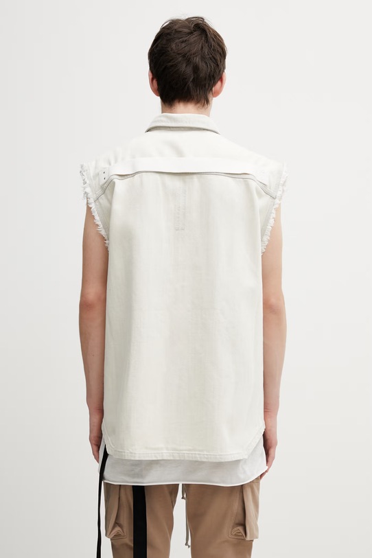 Odzież Rick Owens DRKSHDW kamizelka jeansowa Tommy Jumbo DU01F4764.DMW beżowy