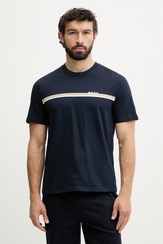 BOSS tricou loungewear bărbătesc din bumbac bleumarin 50561470