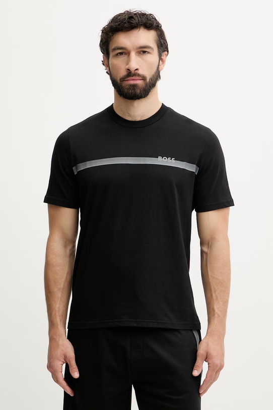 BOSS loungewear kratka majica moška bombažna črna 50561470
