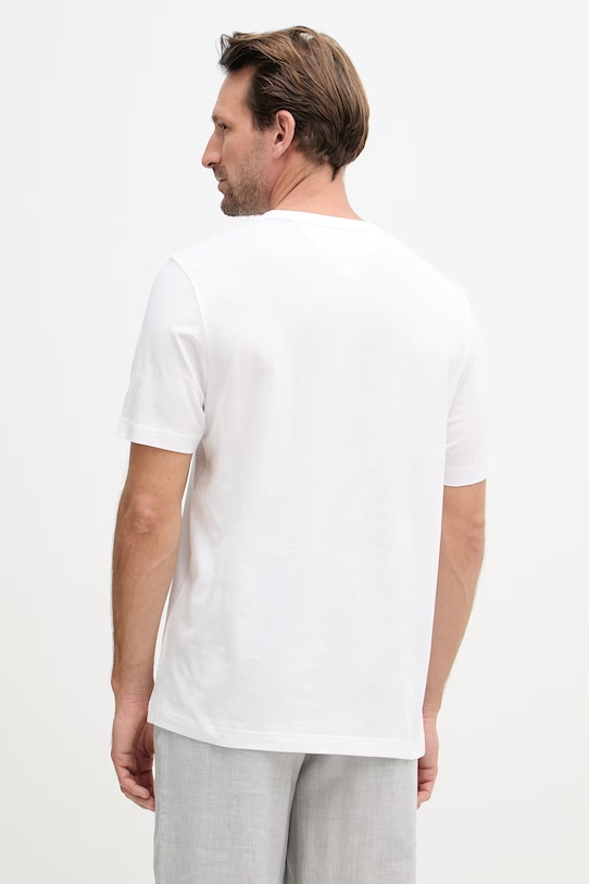 Îmbrăcăminte Tommy Hilfiger tricou pentru bărbați, din bumbac MW0MW42365 alb