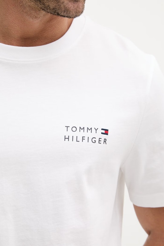 Tommy Hilfiger tričko pánské bavlněné MW0MW42370 bílá