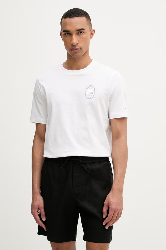 Tommy Hilfiger tričko pánské bavlněné bílá MW0MW42364