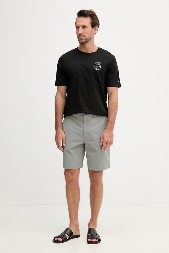 Tommy Hilfiger tricou pentru bărbați, din bumbac MW0MW42364 negru SS26