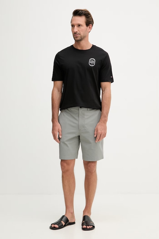 Tommy Hilfiger tricou pentru bărbați, din bumbac MW0MW42364 negru SS26