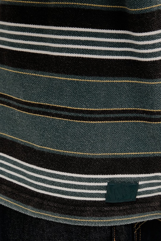 Vans t-shirt męski bawełniany Premium LX Pique Stripe SS VN000T6BFRJ1 zielony
