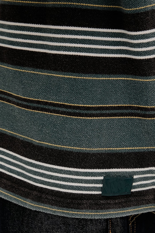 Vans t-shirt męski bawełniany Premium LX Pique Stripe SS VN000T6BFRJ1 zielony