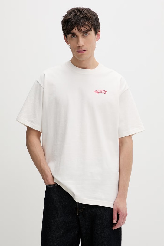 Odzież Vans t-shirt męski bawełniany Premium LX Full Deck SS VN000T6VC9F1 beżowy