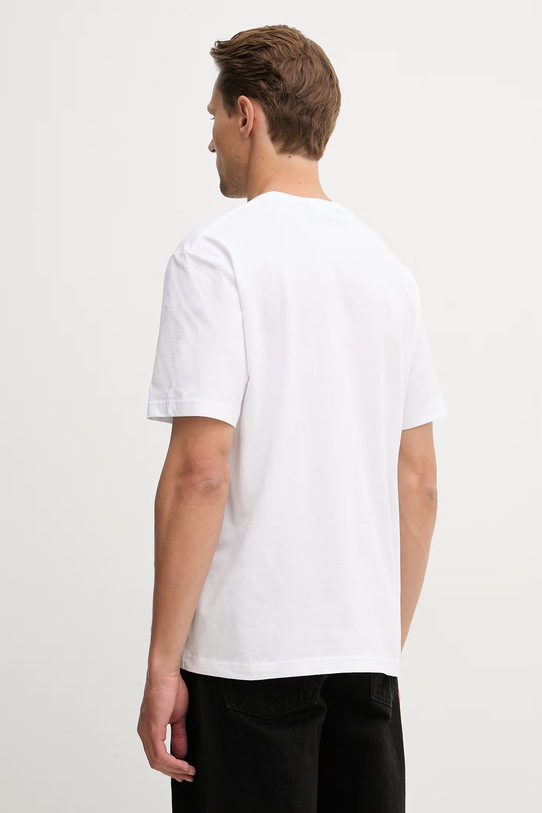 Дрехи Памучна тениска Just Cavalli 80OAHT27.CJ500 бял