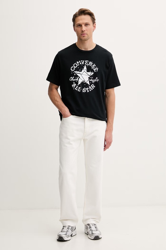 Converse t-shirt męski bawełniany CVM6T087 czarny SS26