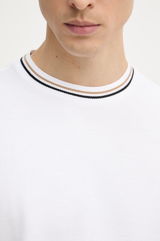 BOSS tričko pánske bavlnené Taut 40 50559847 biela