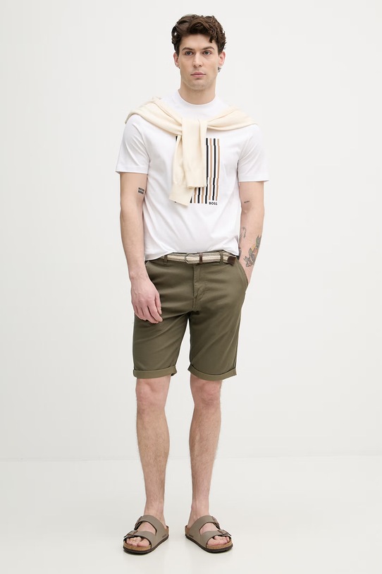 BOSS tricou pentru bărbați, din bumbac Thompson 41 50560466 alb SS26