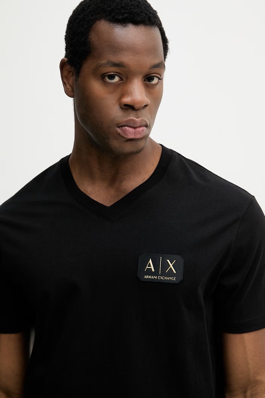 Armani Exchange t-shirt bawełniany czarny XM002179.AF12308