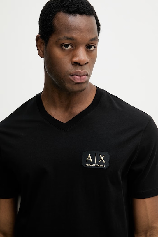 Armani Exchange t-shirt bawełniany czarny XM002179.AF12308