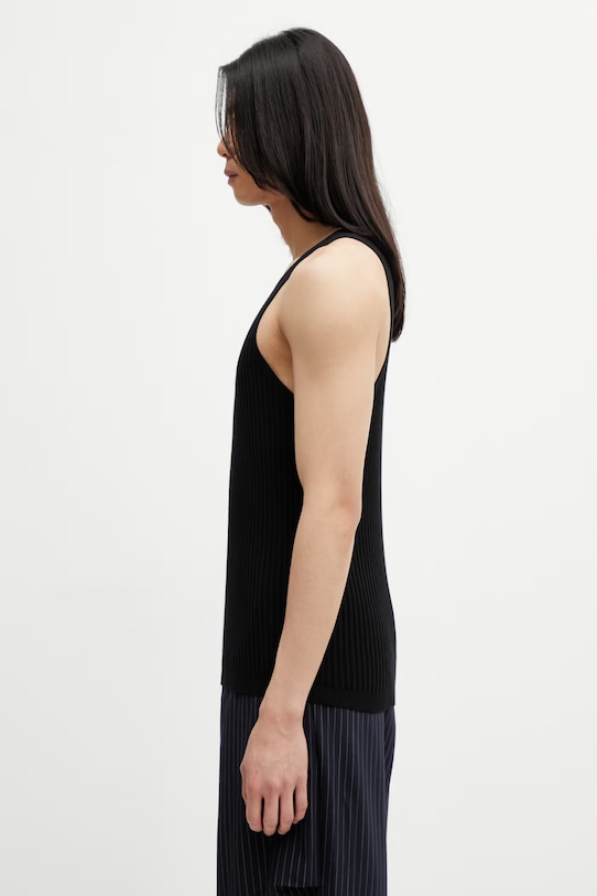 Filling Pieces Tank Top top swetrowy bawełniany męski 412622500292.130 czarny SS26