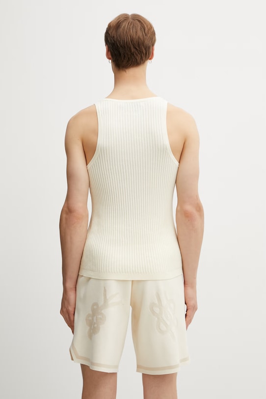 Odzież Filling Pieces Tank Top top bawełniany męski 412622500292.214 beżowy
