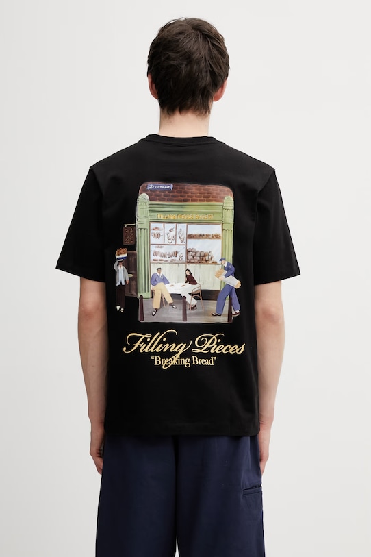 Filling Pieces t-shirt bawełniany Bakery nadruk czarny 412620500286.130