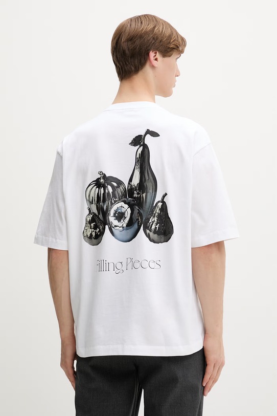 Filling Pieces tricou bărbătesc din bumbac Chrome Fruit print alb 412620501291.110