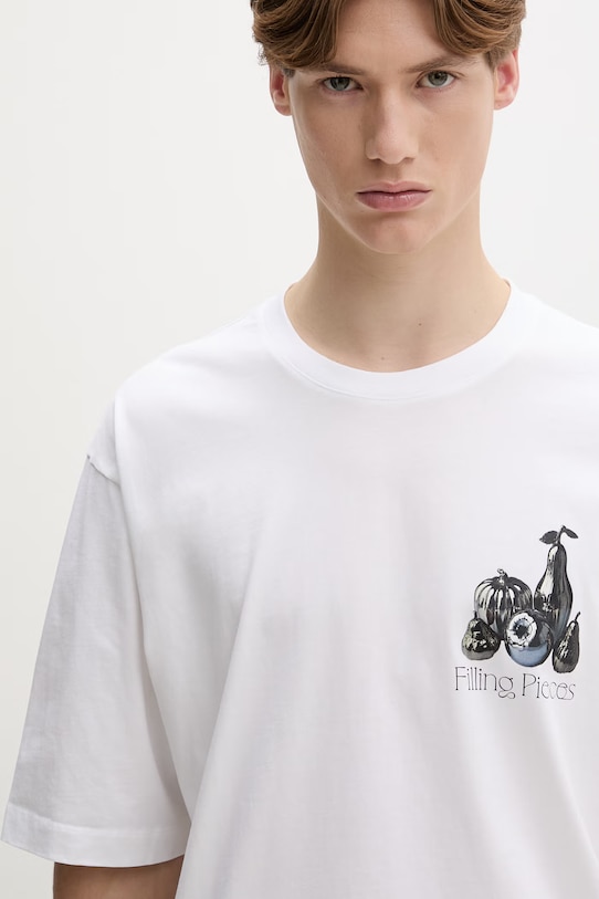 Filling Pieces tricou bărbătesc din bumbac Chrome Fruit alb 412620501291.110