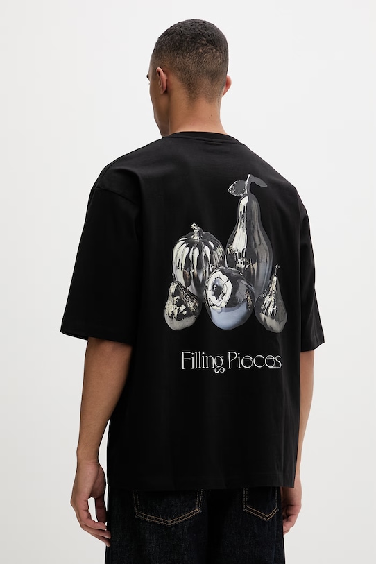 Filling Pieces tricou bărbătesc din bumbac Chrome Fruit print negru 412620501291.130