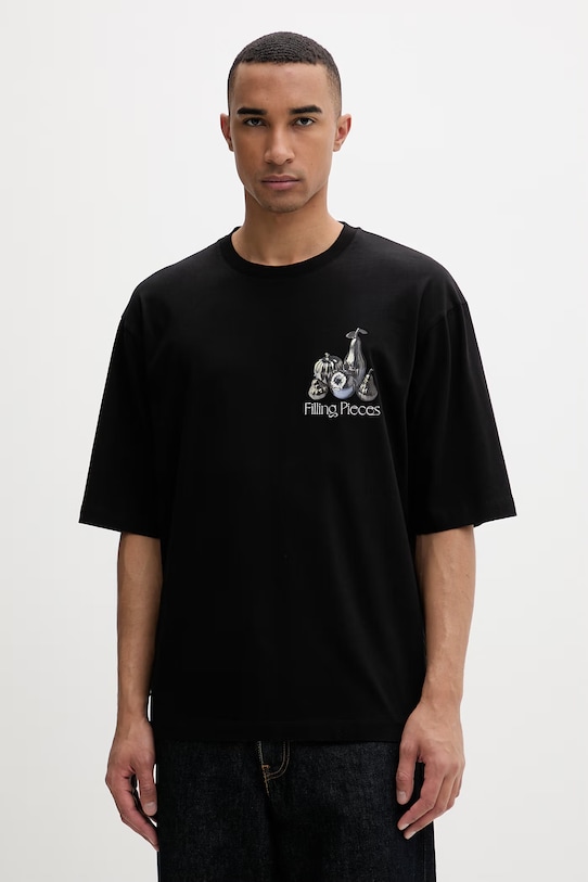Îmbrăcăminte Filling Pieces tricou bărbătesc din bumbac Chrome Fruit 412620501291.130 negru