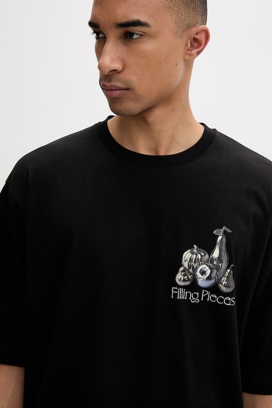 Filling Pieces tricou bărbătesc din bumbac Chrome Fruit negru 412620501291.130