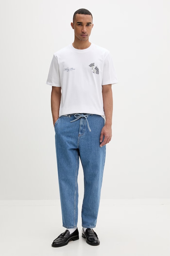 Filling Pieces basic tričko pánske bavlnené Broken Plate 412620500321.110 biela SS26