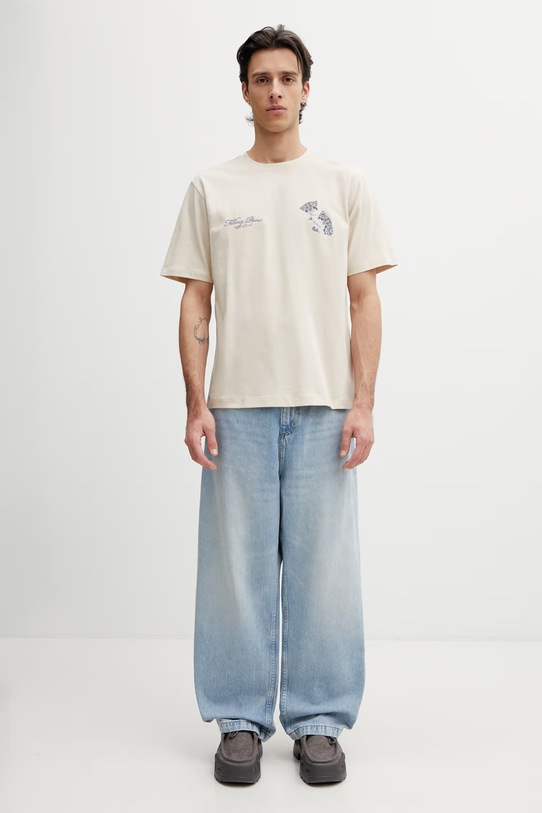 Filling Pieces t-shirt męski bawełniany Broken Plate 412620500321.292 beżowy