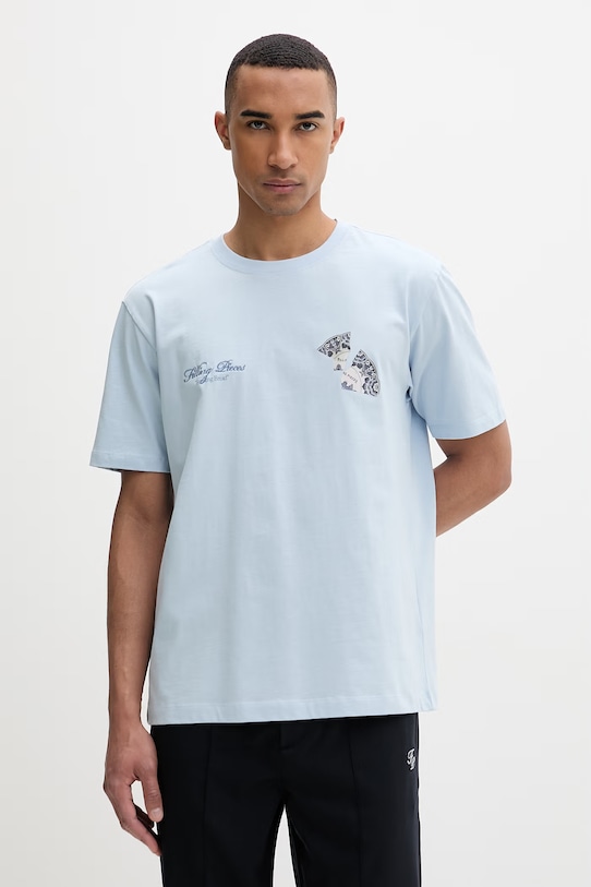 Oblečenie Filling Pieces tričko pánske bavlnené Broken Plate 412620500321.294 modrá