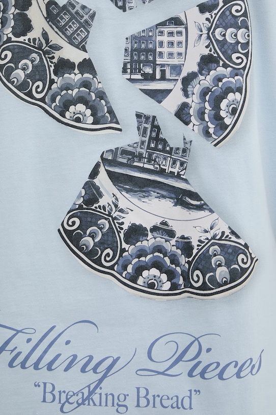 Filling Pieces tričko pánske bavlnené Broken Plate 412620500321.294 modrá