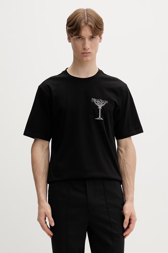 Îmbrăcăminte Filling Pieces tricou bărbați din bumbac Champagne 412620500288.130 negru