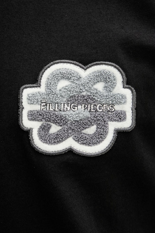 Filling Pieces t-shirt da uomo in cotone Gowtu Tonal 422520500167.130 nero