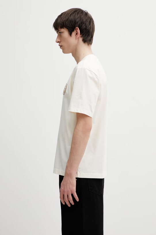 Filling Pieces tricou bărbați din bumbac Gowtu Tonal 422520500167.214 bej SS26