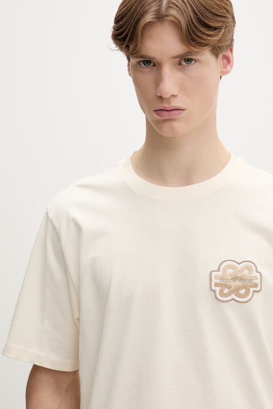 Filling Pieces T-shirt da uomo in cotone Gowtu Tonal beige 422520500167.214