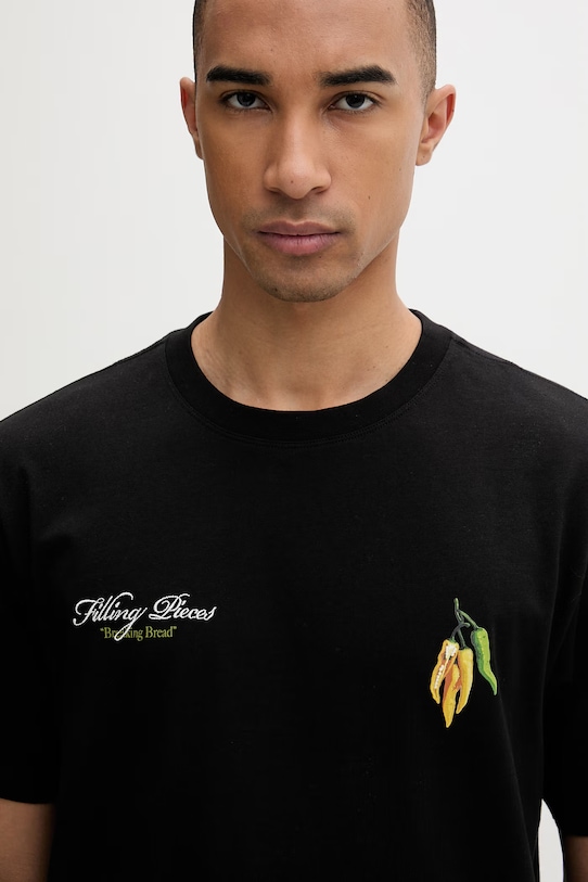Filling Pieces tričko pánske bavlnené Pepper čierna 412620500287.130