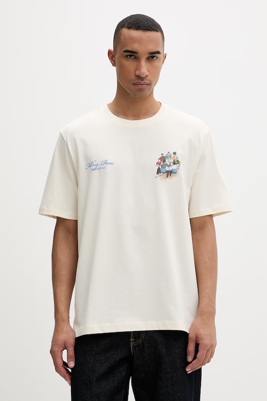 Oblečenie Filling Pieces tričko pánske bavlnené Pepper 412620500285.214 béžová