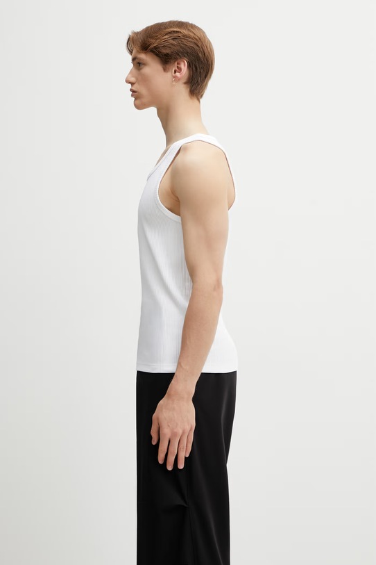 Filling Pieces Ribbed top bawełniany z elastanem męski 412622500331.110 biały SS26