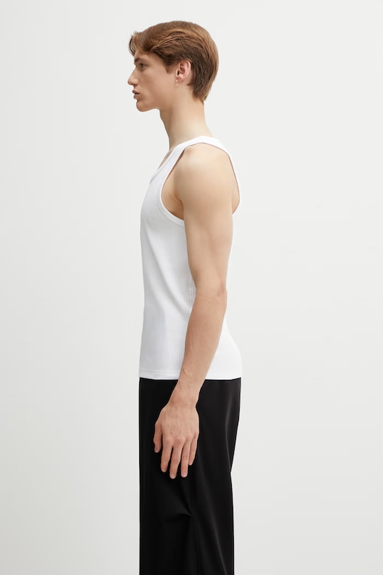 Filling Pieces Ribbed top bawełniany z elastanem męski 412622500331.110 biały SS26