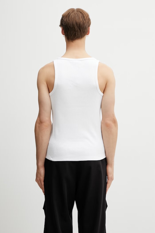 Odzież Filling Pieces Ribbed top bawełniany z elastanem męski 412622500331.110 biały