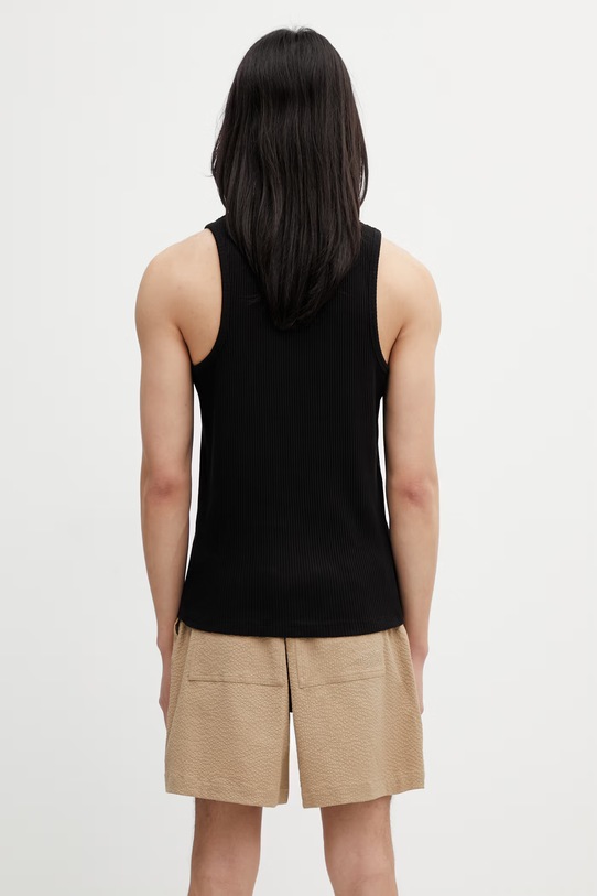 Дрехи Filling Pieces Ribbed топ с памук мъжки 412622500331.130 черен