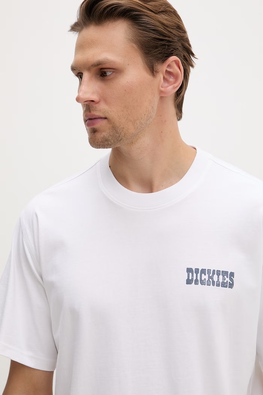 Dickies kratka majica moška bombažna bela DK0A88JI0WH1