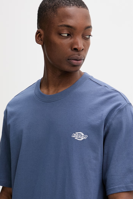 Dickies тениска basic мъжка от памук син DK0A4YAIRI21
