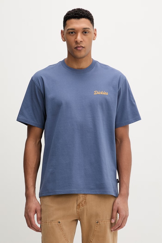 Odzież Dickies t-shirt bawełniany DK0A8886RI21 niebieski