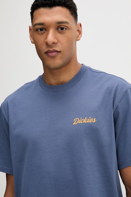 Dickies t-shirt bawełniany niebieski DK0A8886RI21