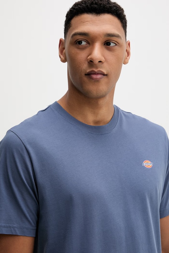 Dickies t-shirt bawełniany niebieski DK0A4XDBRI21